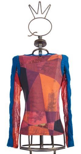 Save The Queen: Heart My Bodice Abstract Art Mixed Media Sweater Tunic (3 Left!)