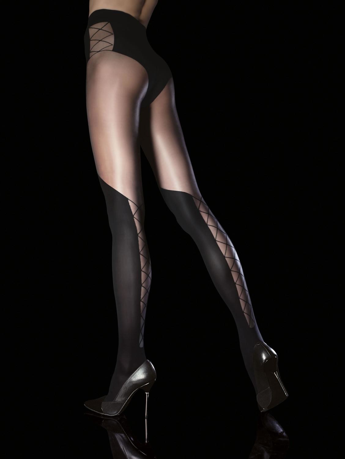 Fiore: Sensual Corset Patterned Tights SOLD OUT