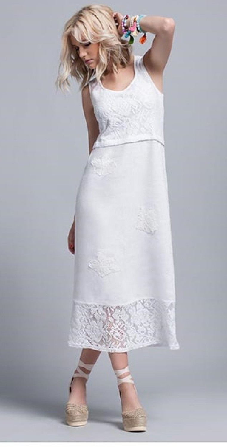 Maloka: Rose Embroidered Linen Dress (More Colors, Few Left!)