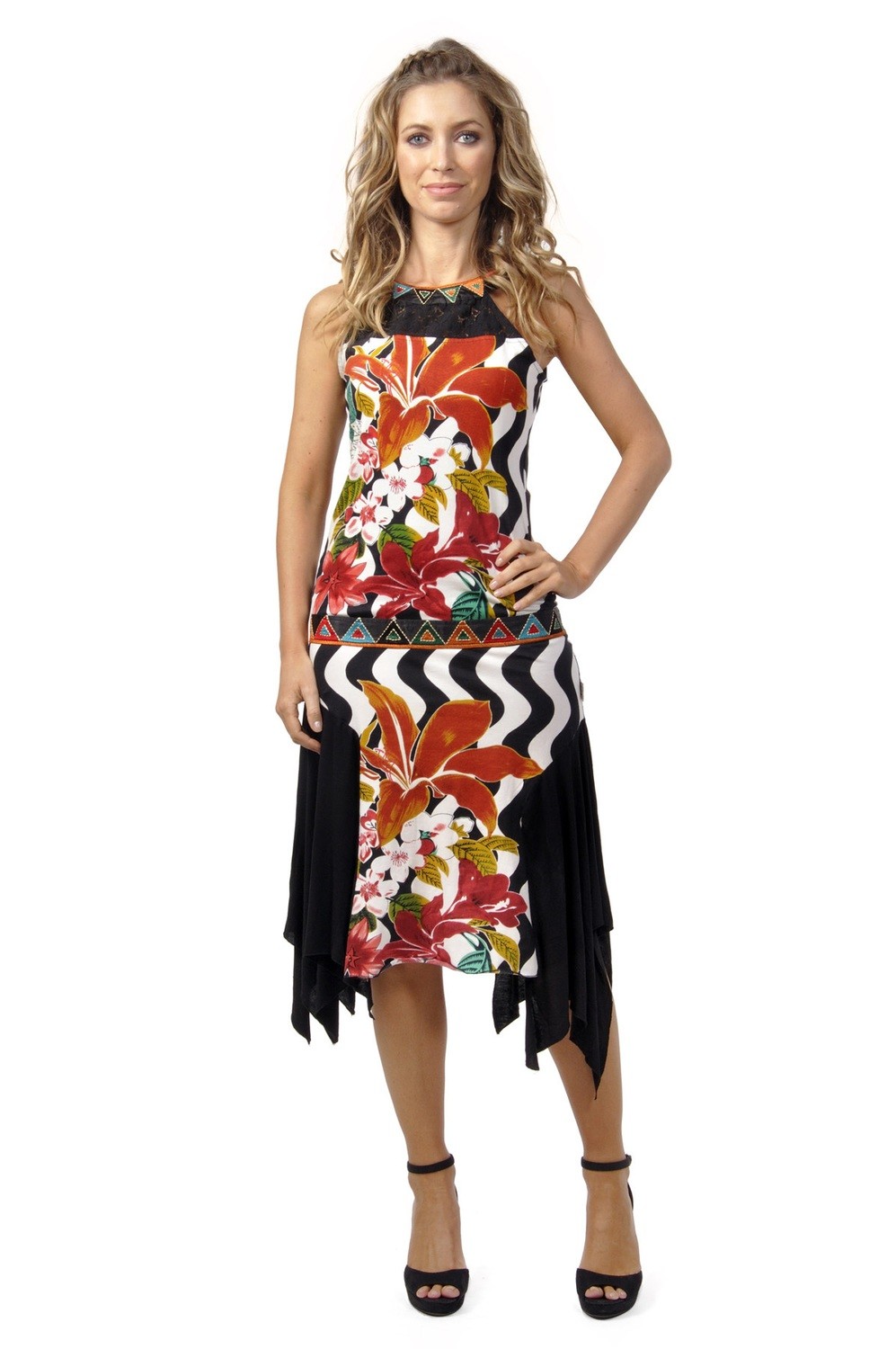 Savage Culture: Asymmetrical Hawaiian Hibiscus Judith Dress SOLD OUT