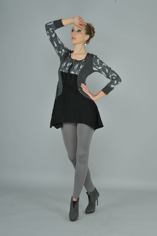 Dzhavael Couture: Asymmetrical Smoking Grey Tunic