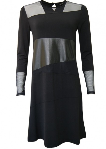 Double Jeu Paris: Liquid Leather & Lace Dress (1 Left!)