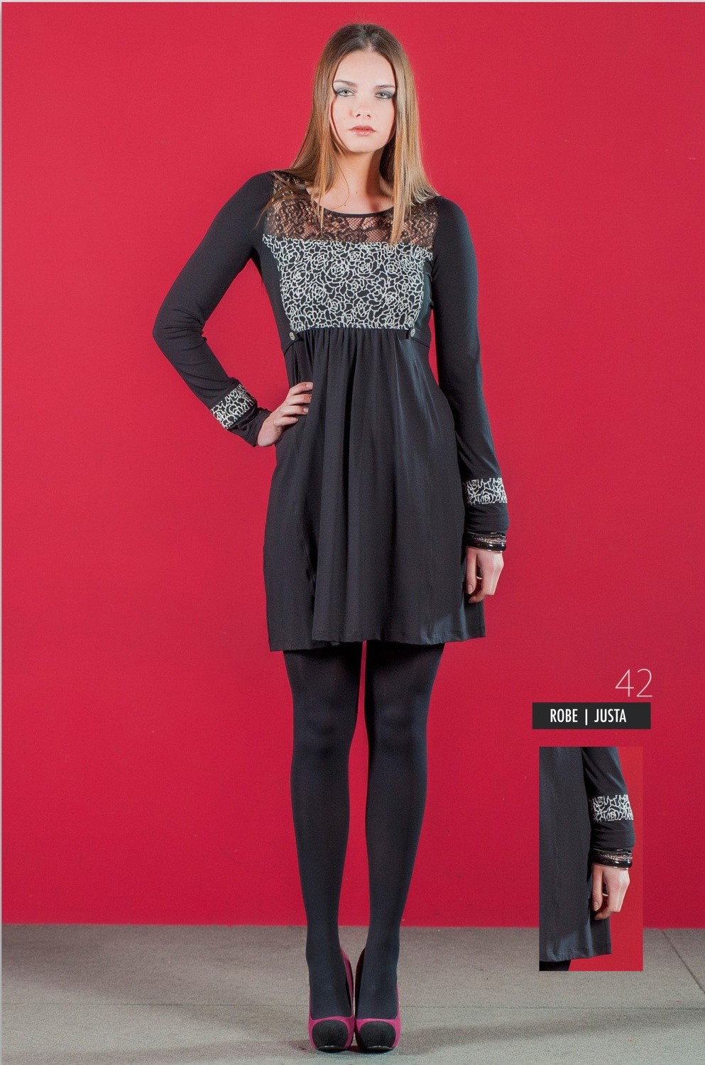 Maloka: Snowy Roses Sweater Dress SOLD OUT
