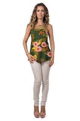 Savage Culture: Pink Hibiscus In The Rainforest Tunic Irania