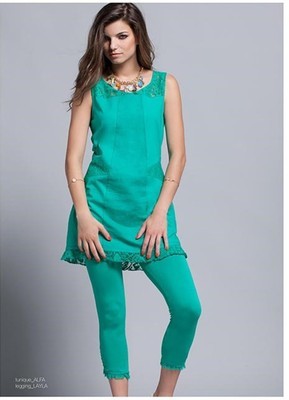Maloka: Rosette Embroidered Long Linen Tunic (1 Left in White!)