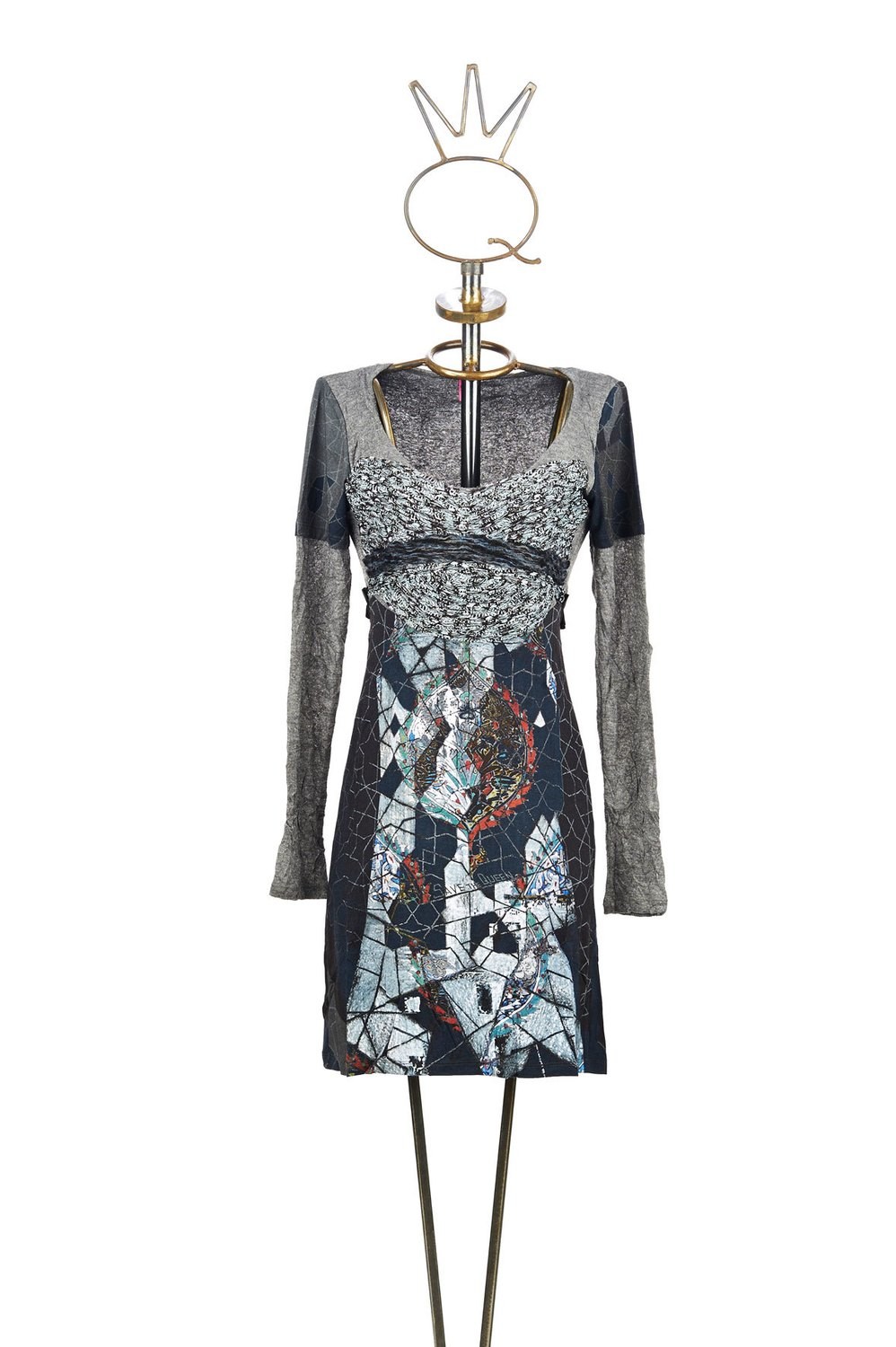 Save The Queen Italy: Embroidered Bodice Sugar Paper Designed Dress SOLD OUT