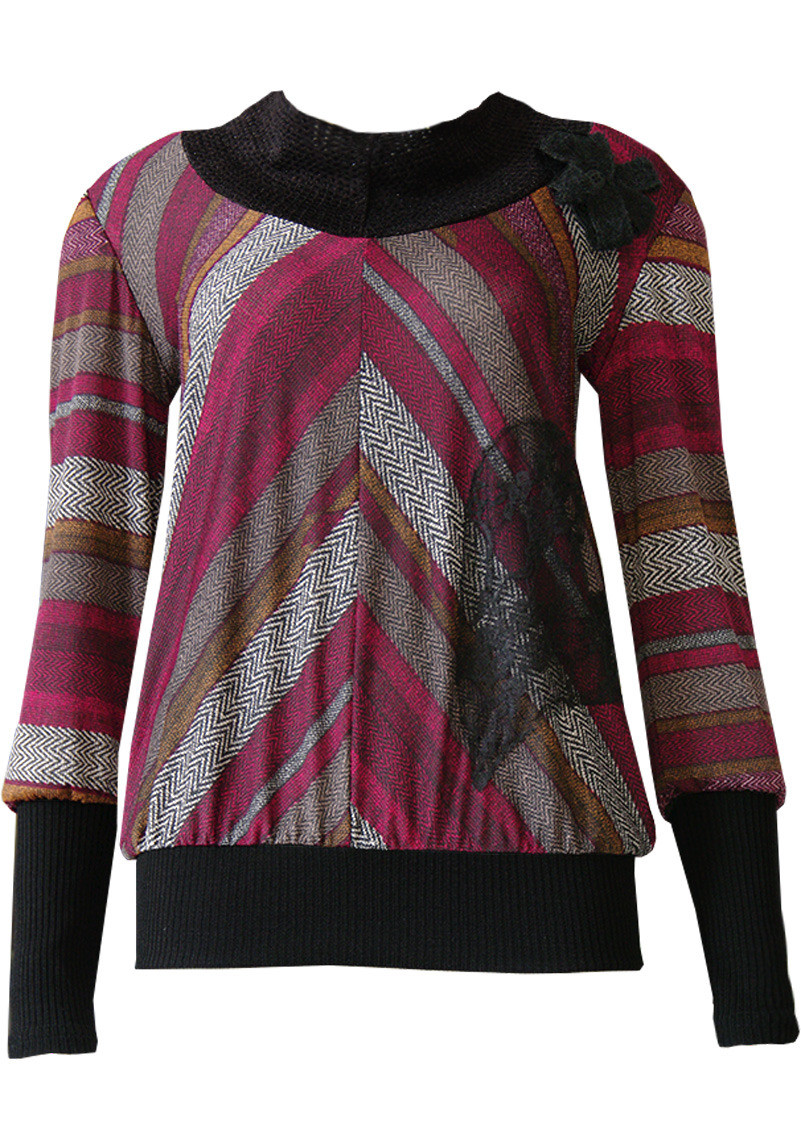 Double Jeu Paris: Crushed Cherry Tweed Sweater SOLD OUT