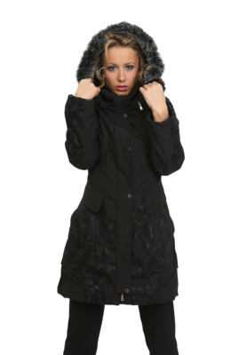 S'Quise Paris: Double Zip Signature Patchwork Coat S'Quise Paris: Double Zip Signature Patchwork Coat
