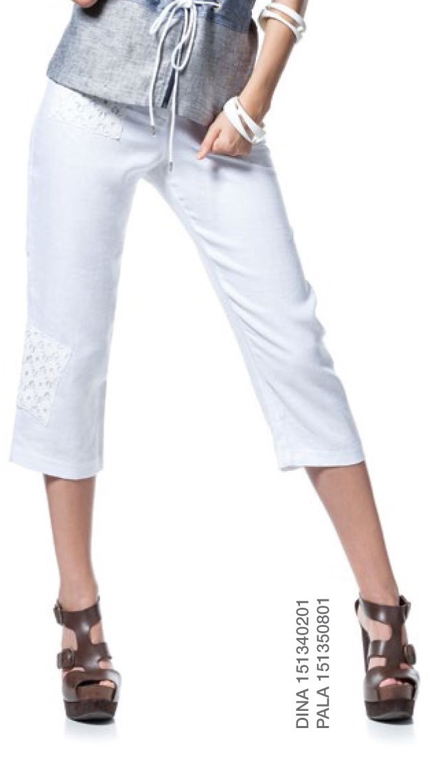 Maloka: Flower Petal Cropped Linen Pant SOLD OUT