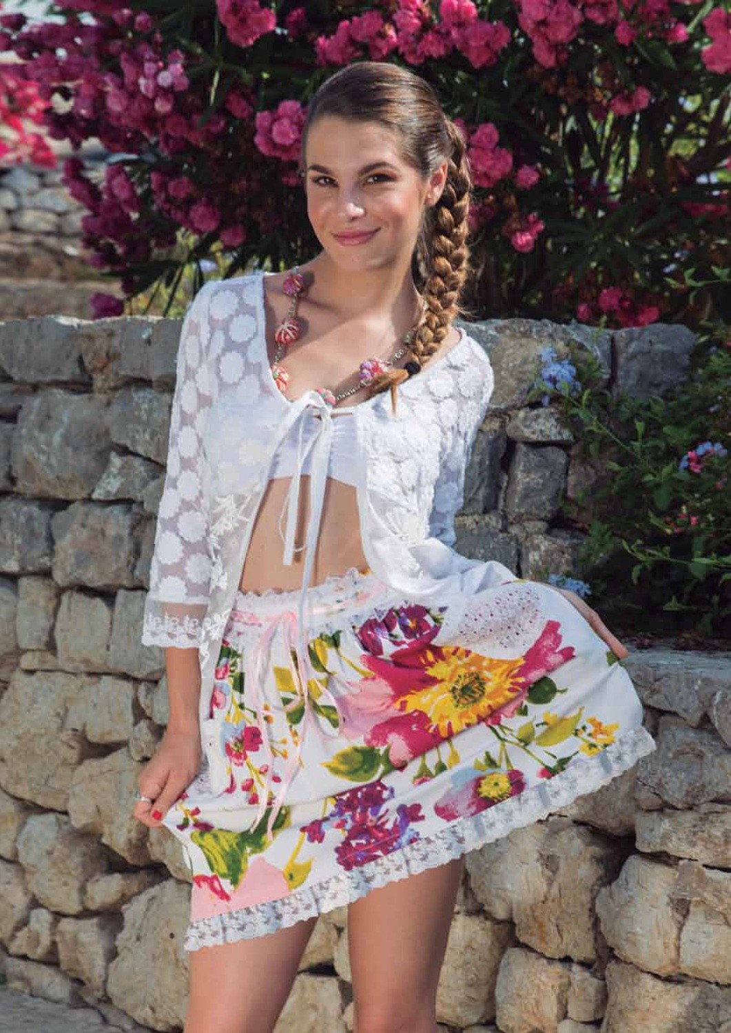 Savage Culture: Pink Fuchsia Bloom Skirt Roberta