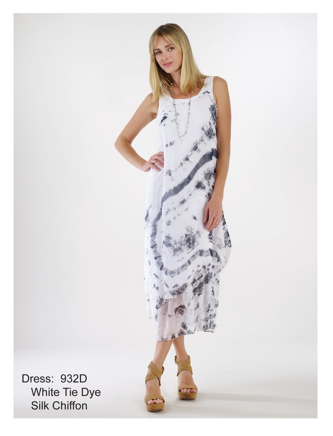 Luna Luz: Asymmetrical Tie Dye Silk Sundress SOLD OUT