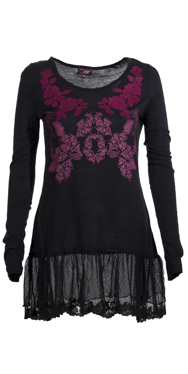 Coline: Butterfly Lace Long Tunic SOLD OUT