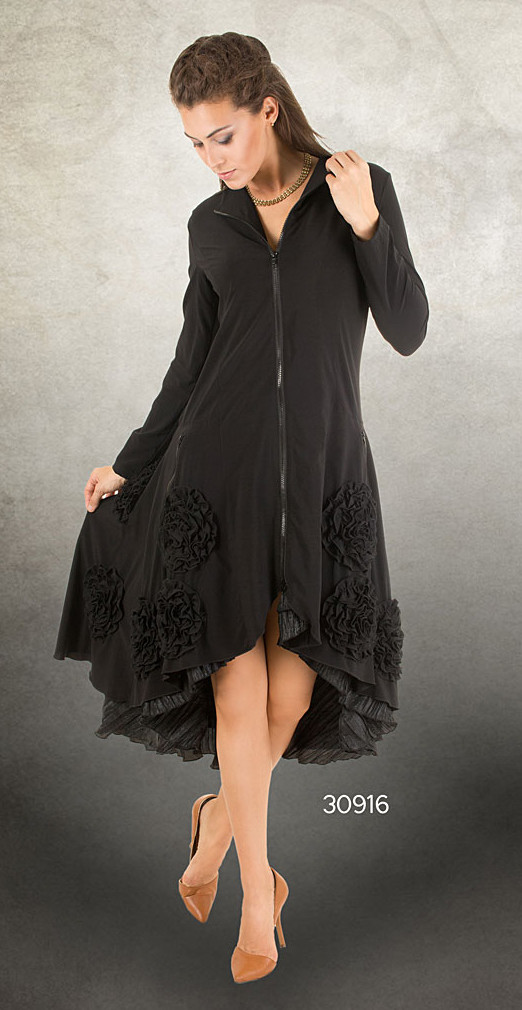 Dzhavael Couture: Asymmetrical Japanese Fan Coat/Dress (Few Left!)
