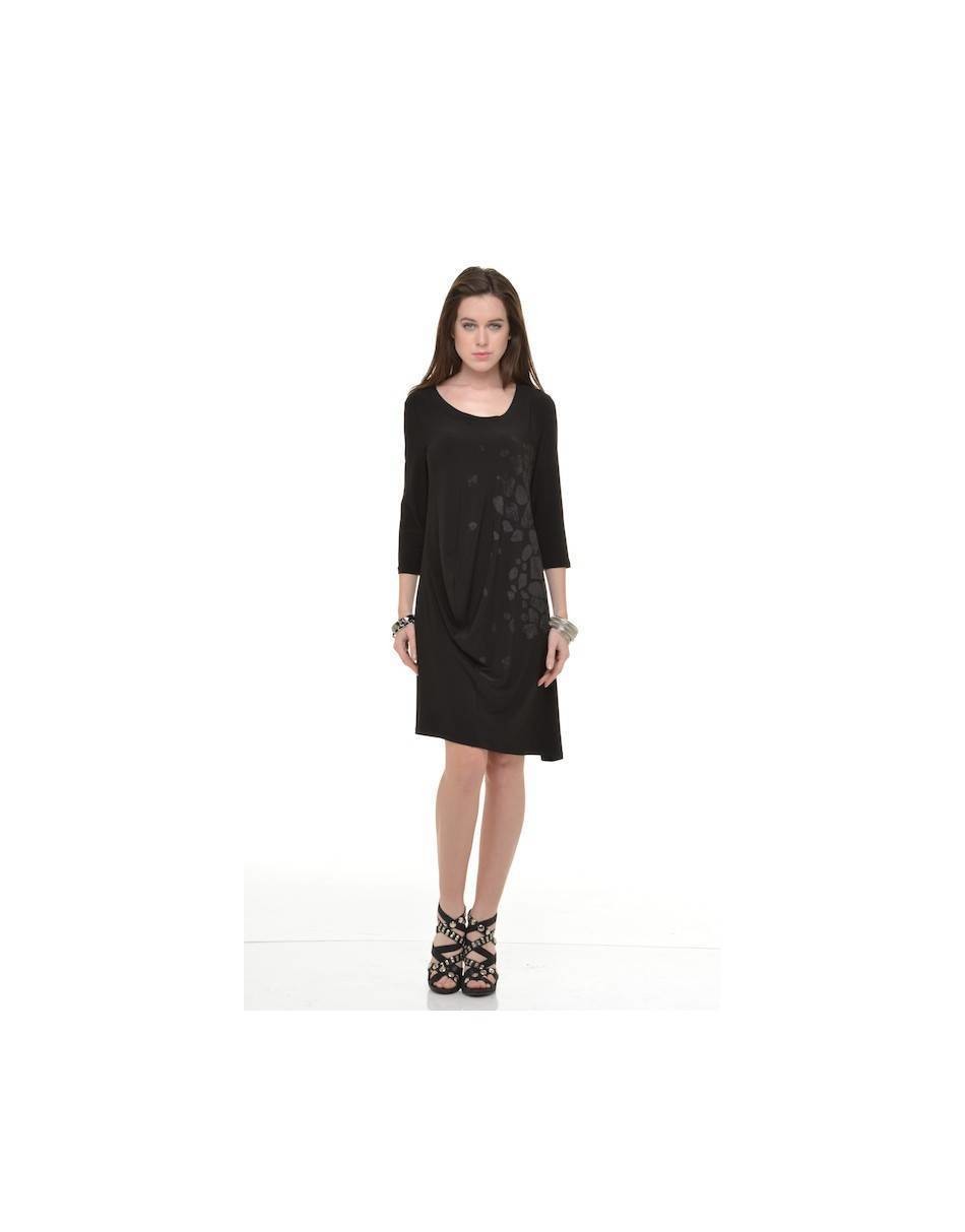 Sunlight Paris: Asymmetrical Black Rose Dress SOLD OUT