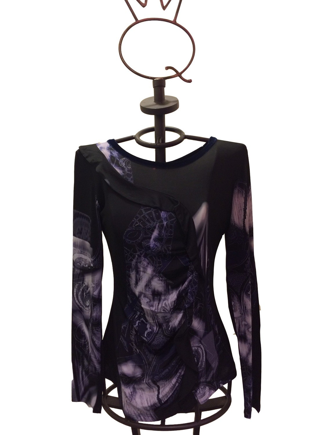 Save The Queen Italy: Blue Velvet Violet Tunic SOLD OUT