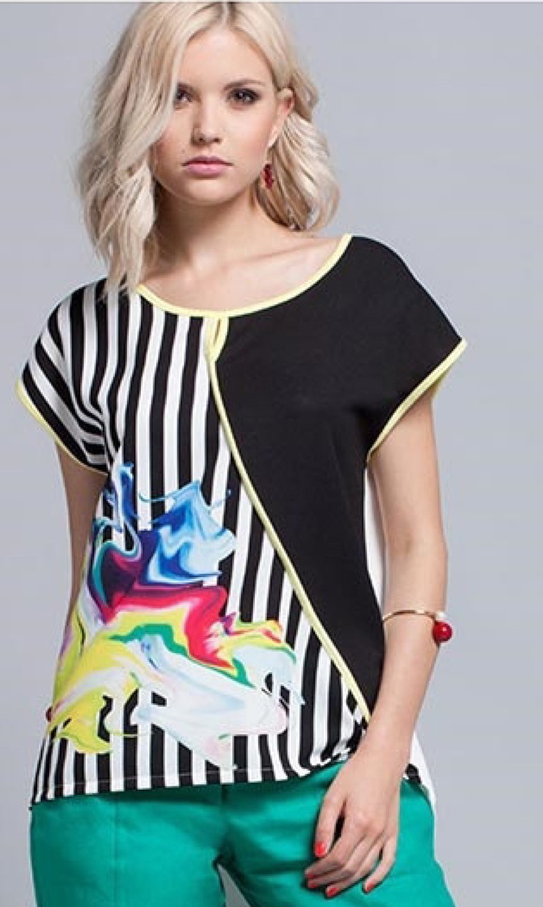 Maloka: Asymmetrical Splash Me Sexy Silky Tunic SOLD OUT