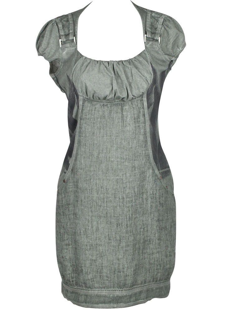 Angels Never Die Linen Mini Dress - Available in 2 colors: Indigo and Olive SOLD OUT