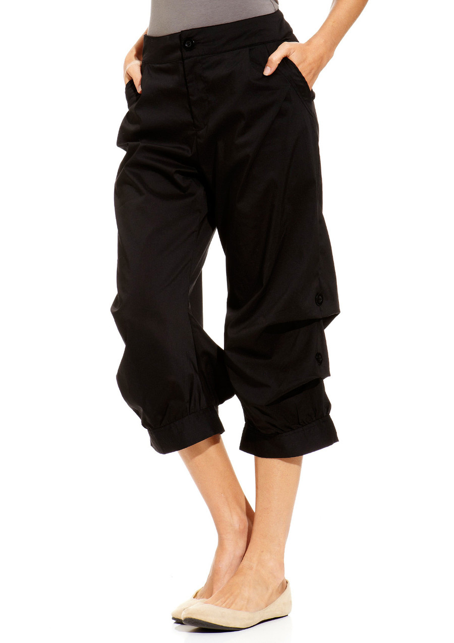 Dzhavael Couture Ruched Capri Pant