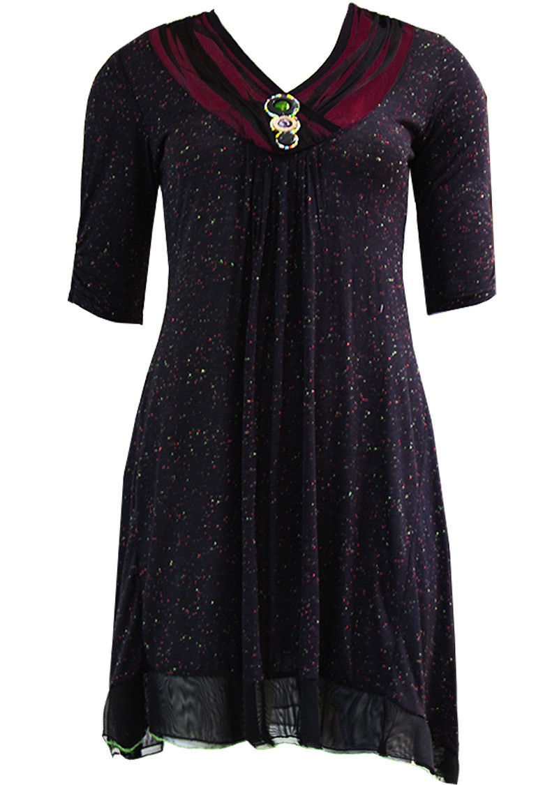 Double Jeu Paris: Bejeweled Asymmetrical Mini Dress/Tunic SOLD OUT