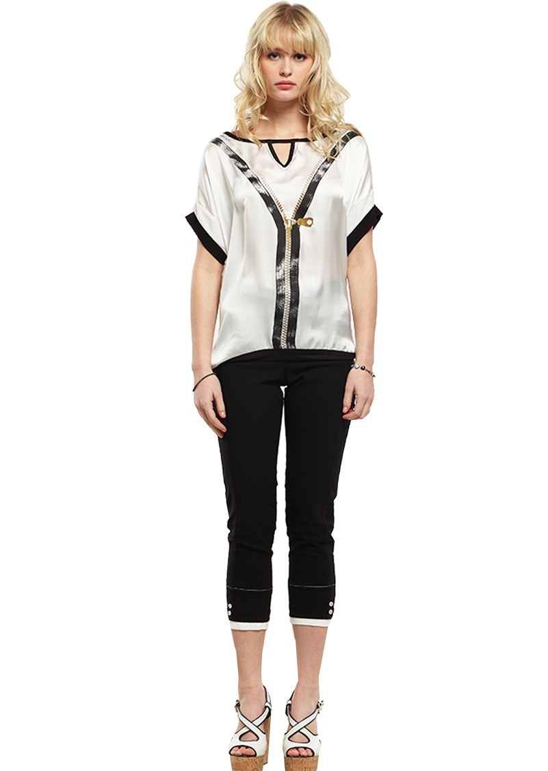 Double Jeu Paris: Sexy Screen Printed Blouse SOLD OUT