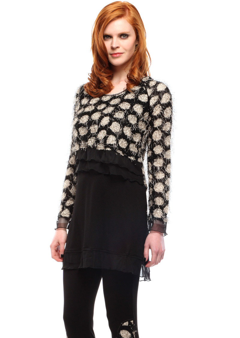 Double Jeu Paris: White Peacock Ruffles Tunic SOLD OUT