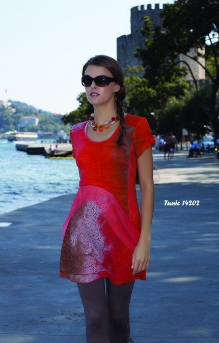 Dolcezza: Red Hot Pink Mini Dress/Tunic SOLD OUT