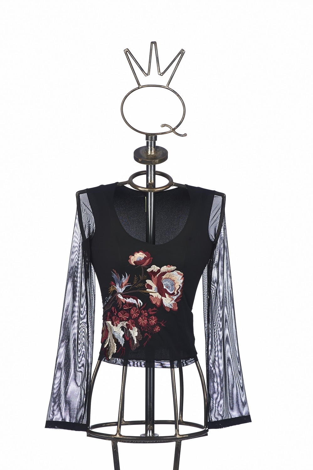 Save The Queen Italy: Rose Wine Embroidered Tulle Tunic SOLD OUT