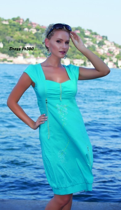Dolcezza: Creme De La Creme Sundress (In Latte &amp; Turquoise) SOLD OUT