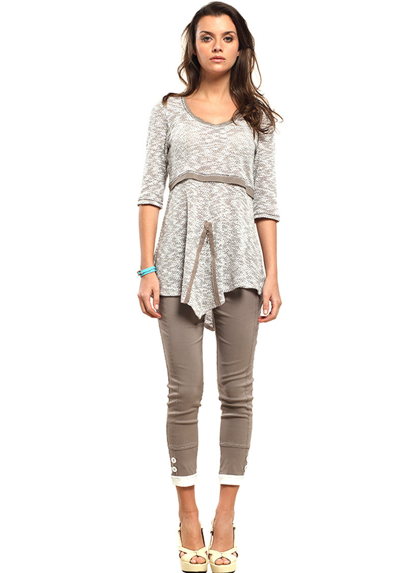 Double Jeu Paris: Unzipped Pistachio Knit Tunic SOLD OUT