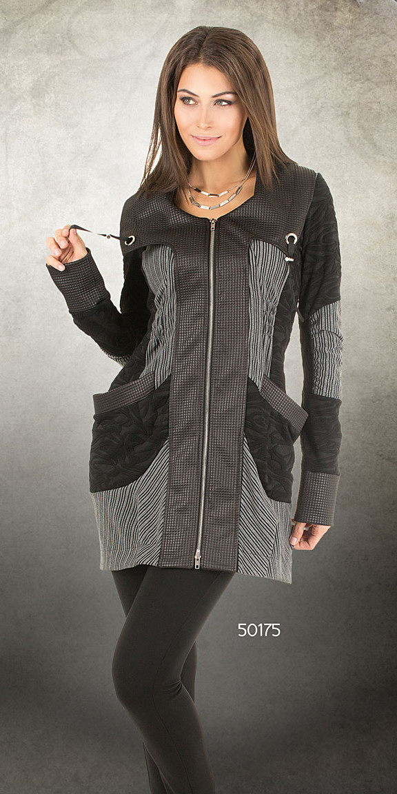 Dzhavael Couture: Chocolate Shimmer &amp; Hanging Pockets Jacket SOLD OUT