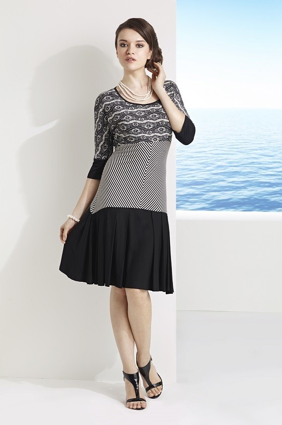 Dzhavael Couture: Flowers &amp; Stripes Dress