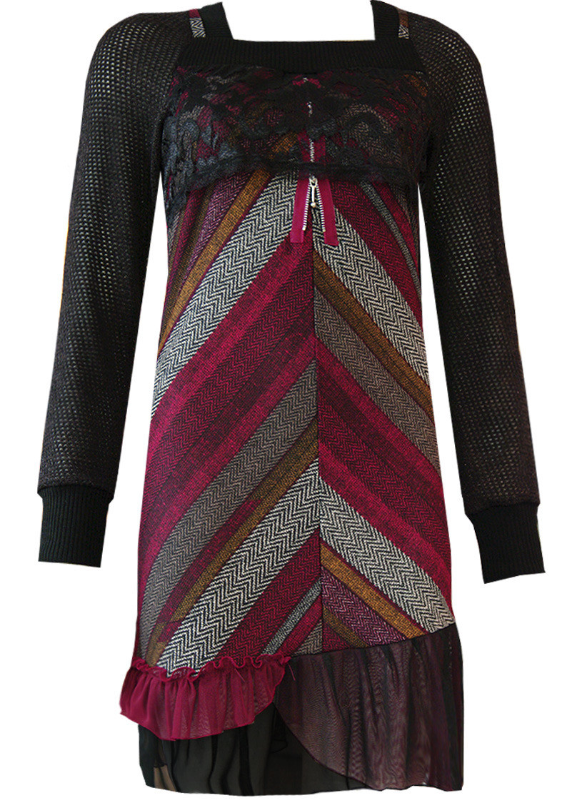Double Jeu Paris: Cherry Red Sweater Dress/Tunic SOLD OUT