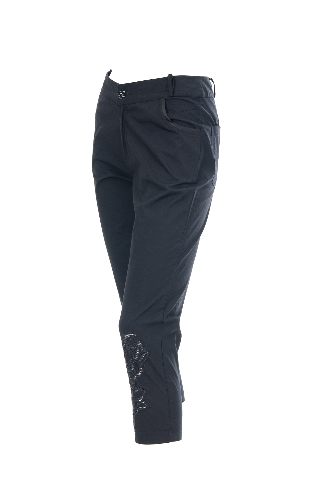 Les Fees Du Vent Couture: Midnight Orchid Cropped Pant (In Black & White)