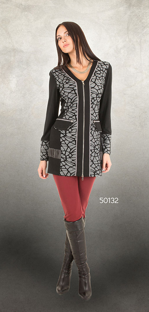 Dzhavael Couture: Double Zipper Swirl Jacket
