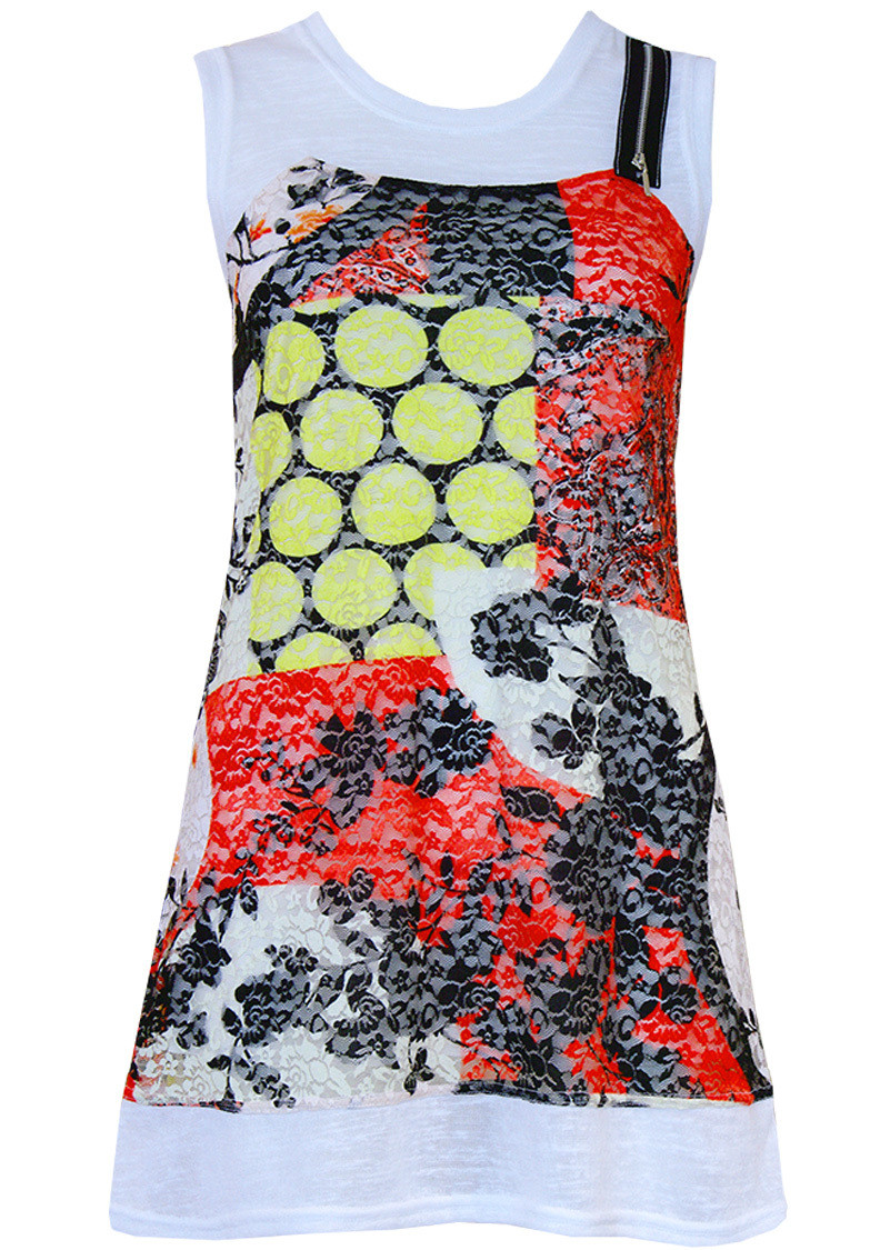 Double Jeu Paris: Garden Of Lace Coral Tunic SOLD OUT