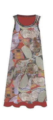 Maloka: Puzzle Pieces Abstract Art Midi Dress (2 Left!)