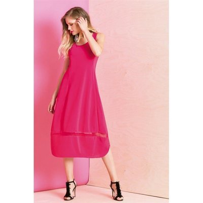 Maloka: Eye Catching Wide Hem Shift Maxi Dress