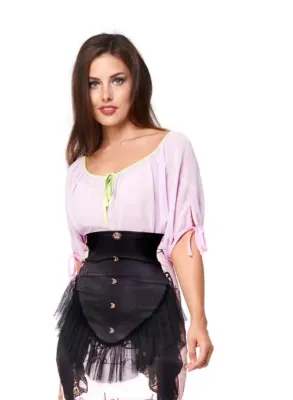 IPNG: Keyhole Tie Up Lilac Chiffon Tunic (1 Left in Violet, Ships Immed!)