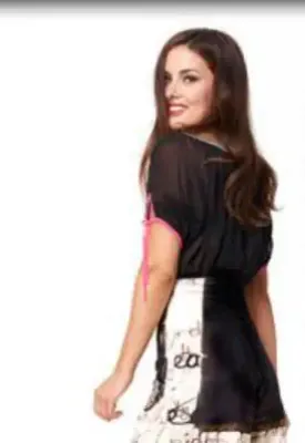 IPNG: Keyhole Tie Up Lilac Chiffon Tunic (1 Left in Violet, Ships Immed!)