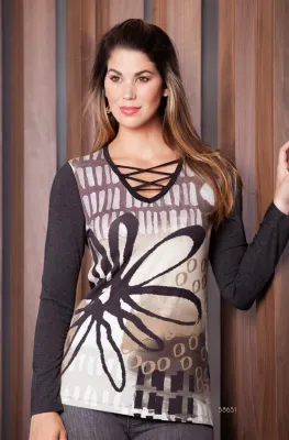 Simply Art Dolcezza: Melting Chocolate Daisy Criss Cross Art Tunic