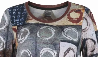 Simply Art Dolcezza: Exotic Truffle Collection Abstract Flutter Tunic (1 Left!)