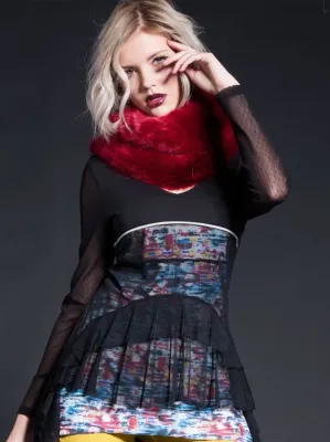 Maloka: Asymmetrical Diamond &amp; Princess Lace Tunic