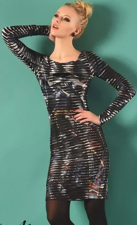 Eroke Italy: Crinkled Lightning Storm Dress