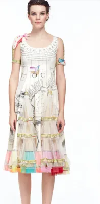 IPNG: The World At Your Paper Boat Trip Map Illusion Tulle A-line Gown