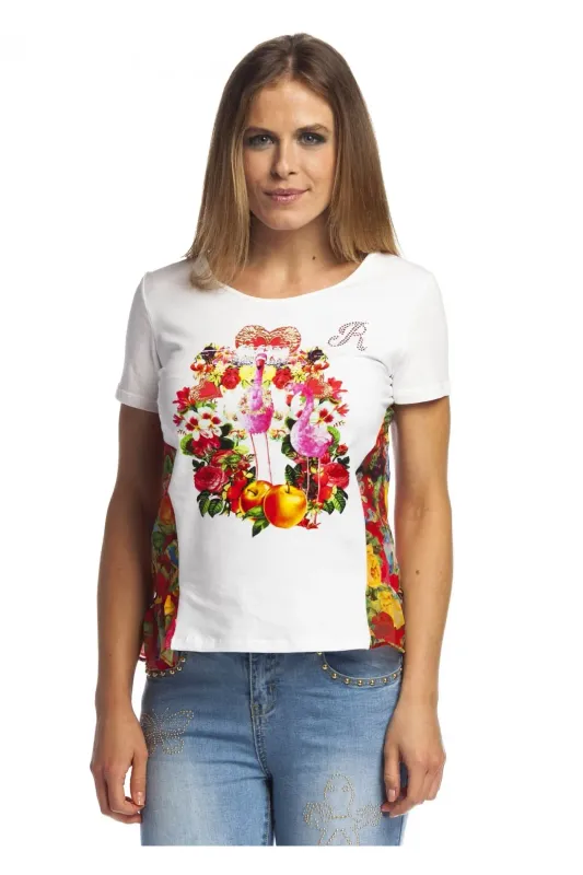 Rosalita McGee: Wild Strawberry Patch Asymmetrical Ruffle Tunic (1 Left!)