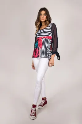 Shoklett Spain: Pink Coral Cotton Tunic Blouse Zoey