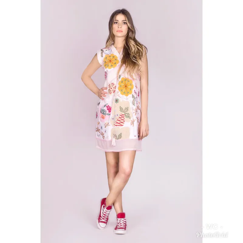 Shoklett: Pale Pink Rose Bouquet Jody Dress/Tunic
