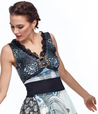 IPNG: Love Me Black Sweetheart Illusion Top