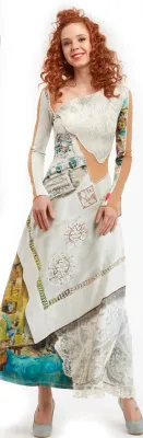 IPNG: Asymmetrical Snapshot Of Poetic Layers Illusion Dress