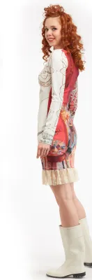 IPNG: Snapshot Of Poetic Layers Pink Living Room Illusion Dress (Some Ship Immed!)